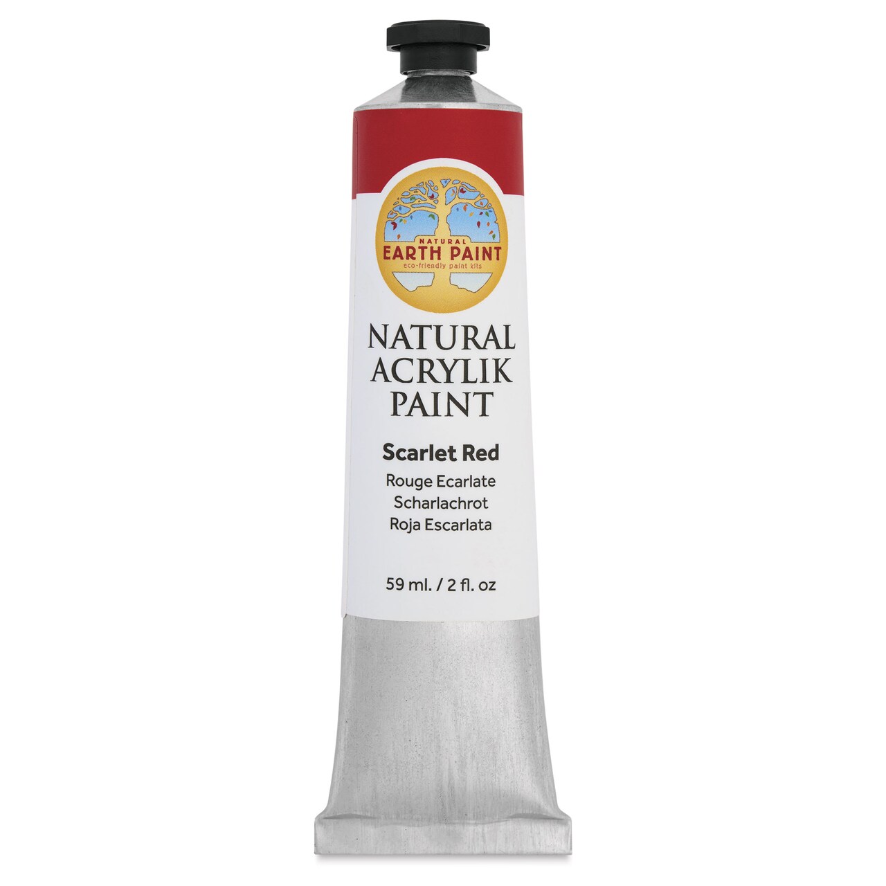 Natural Earth Paint Natural Acrylik Paint - Scarlet Red, 59 ml